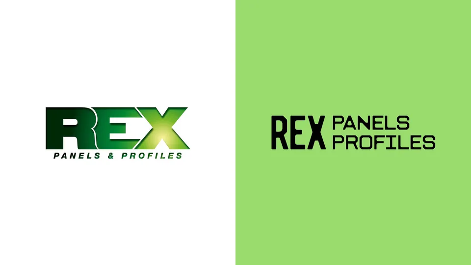 صورة من Brand New (UnderConsideration) · UnderConsideration عن هوية REX