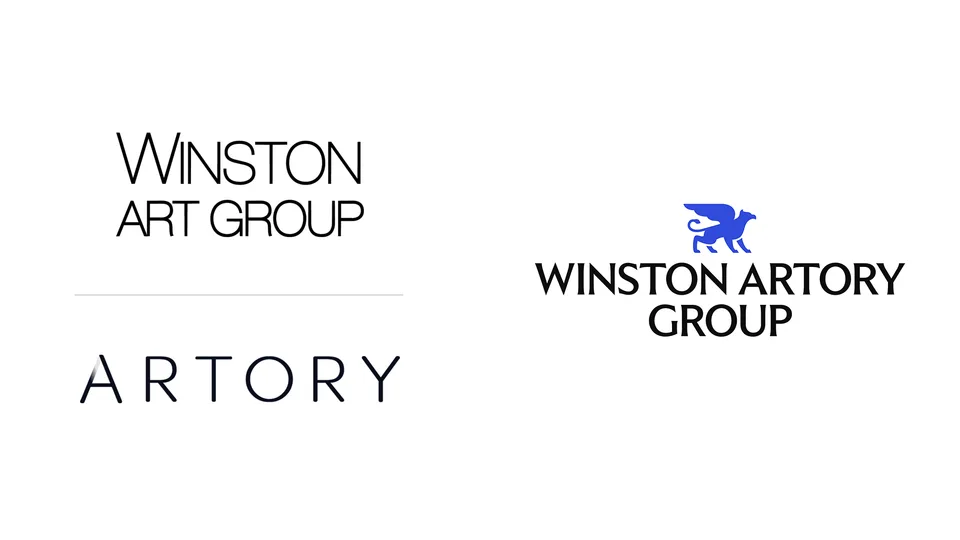 صورة من Brand New (UnderConsideration) · UnderConsideration عن هوية Winston Artory Group